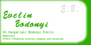 evelin bodonyi business card
